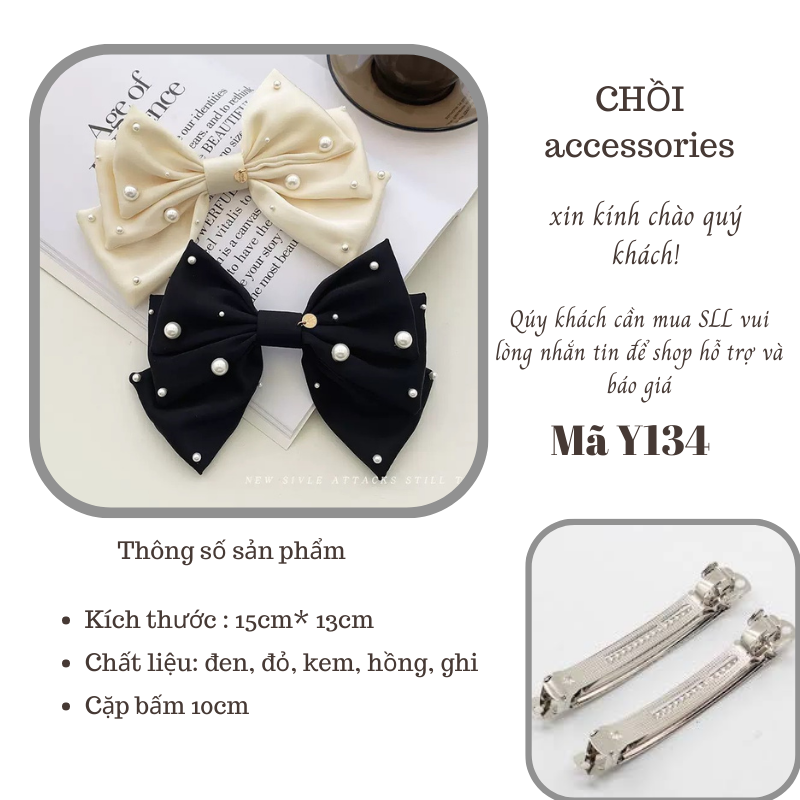 Cặp tóc nơ nhiều tầng cặp tóc nữ cặp sau phồng đáng yêu - Y134