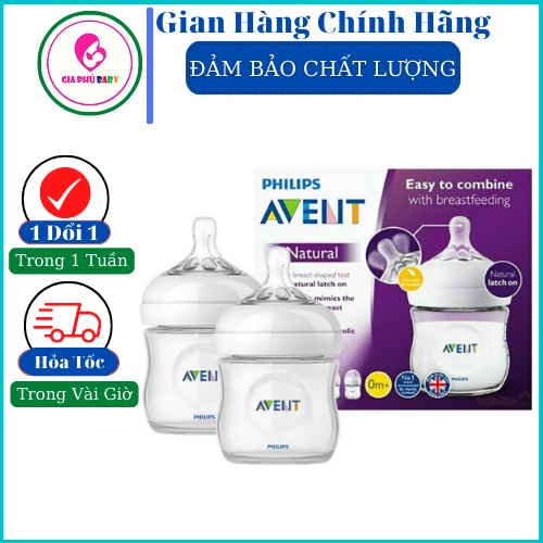 Sét 2 bình ti avent 125ml/260ml/330ml ( Bình nhựa ) hộp 2 bình