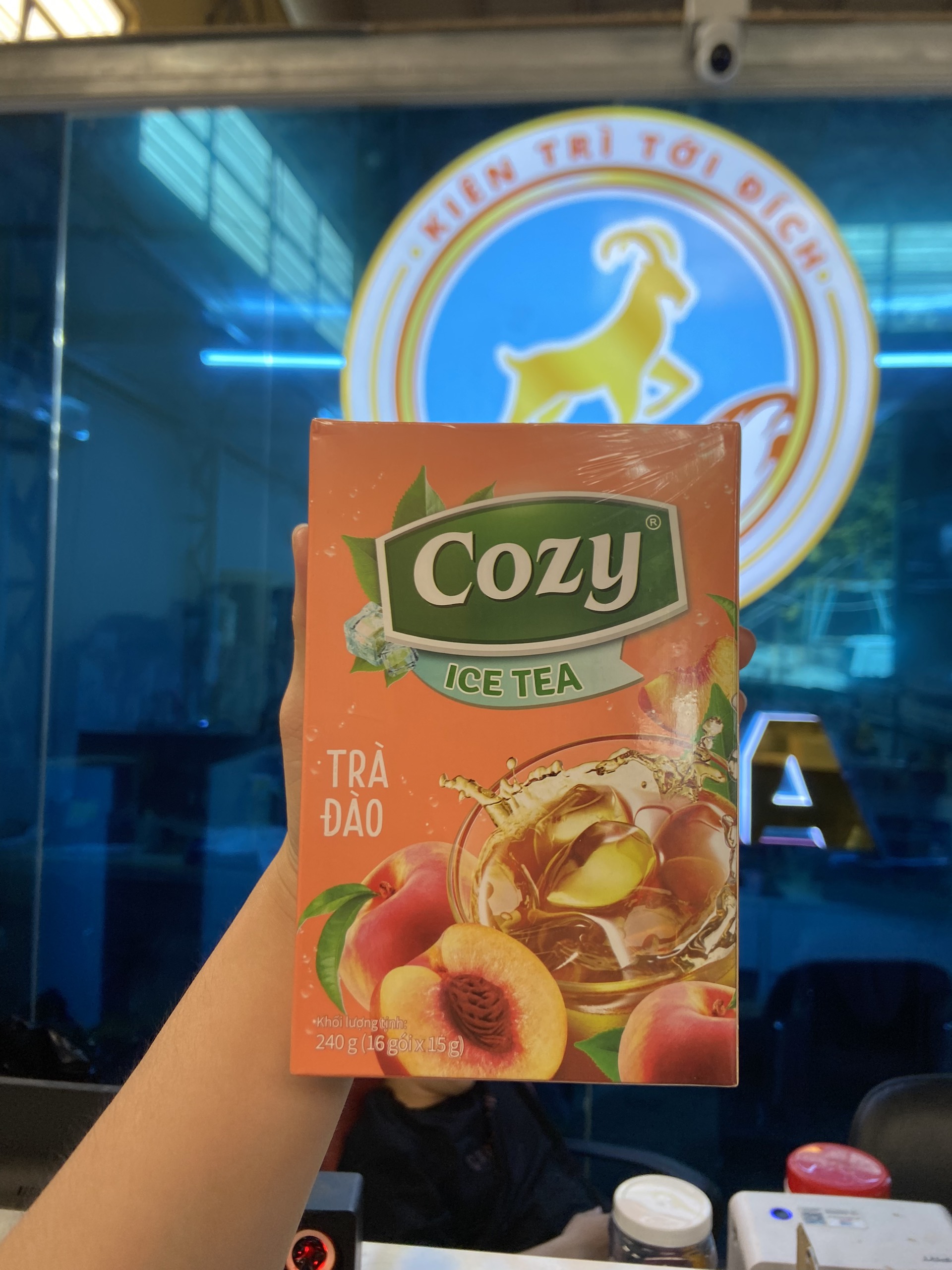 Trà Đào hoà tan Cozy Ice Tea -240g (16 gói x 15gam)