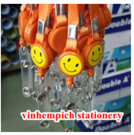 Dây đeo thẻ yoyo mặt cười dạng rút (1 dây)