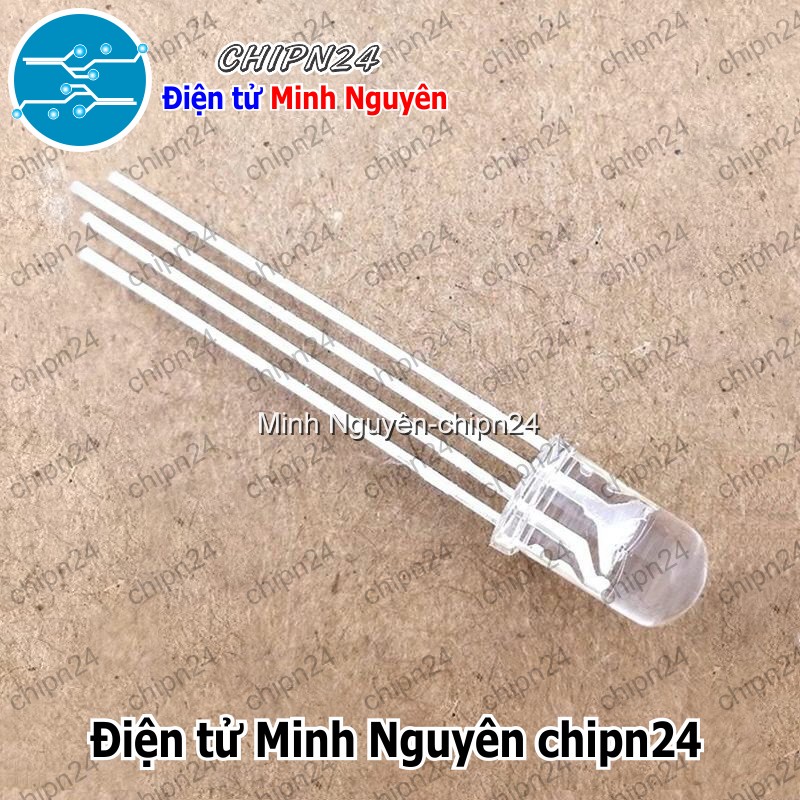 [10 con] (TK18, H15) Led 5mm Trong 7 Màu RGB 4 chân Dương chung - HH000906