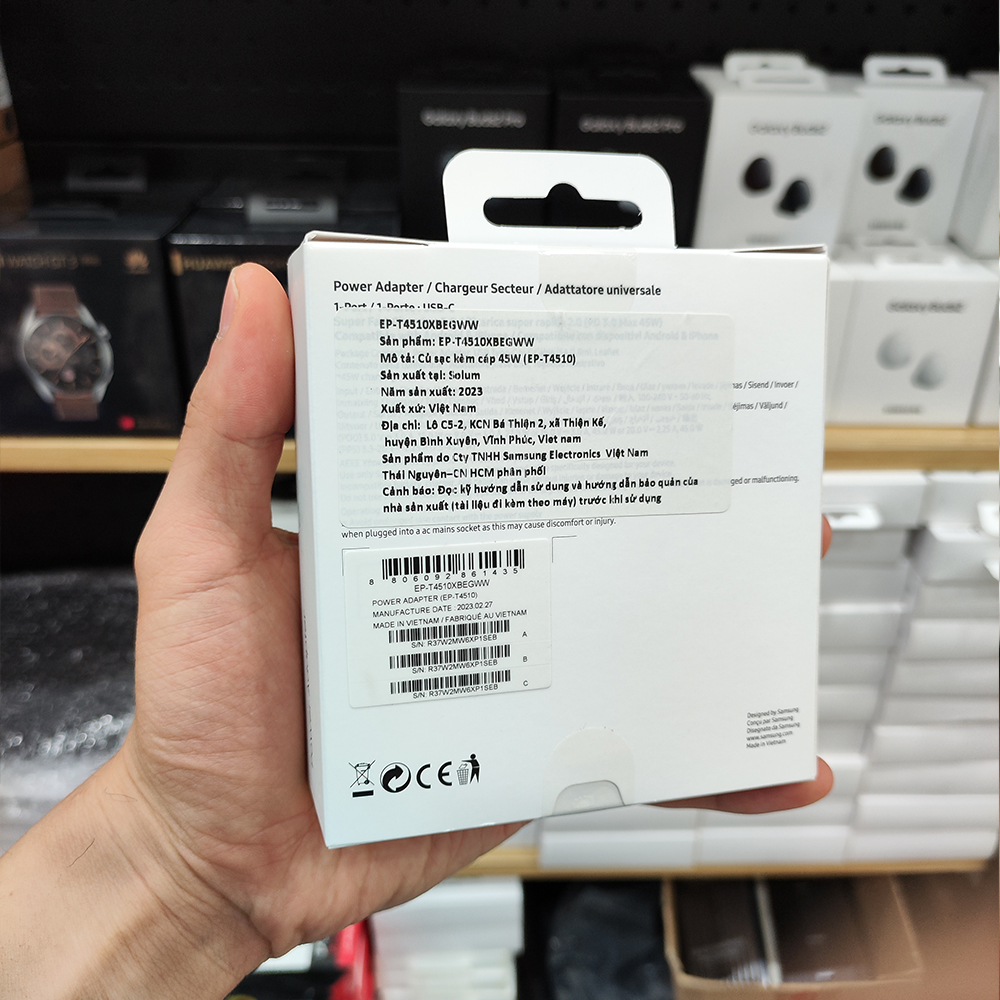[45W] Bộ củ cáp sạc nhanh Samsung 45W chuẩn PD
