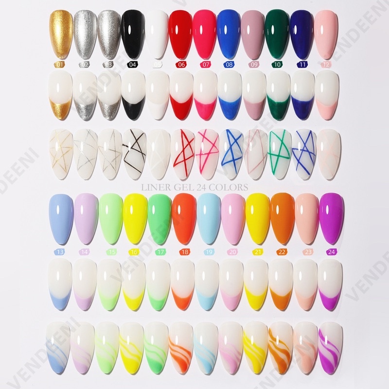 sơn gel cọ nét vẽ móng vendeeni siêu đặc 12ml