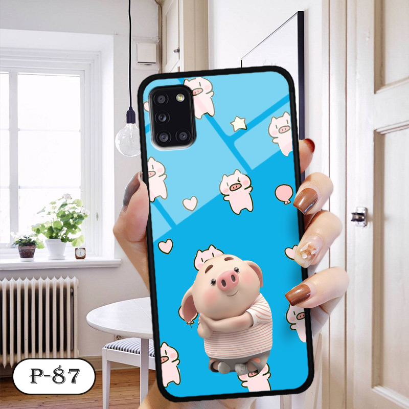 Ốp lưng kính 3D cute Samsung A31