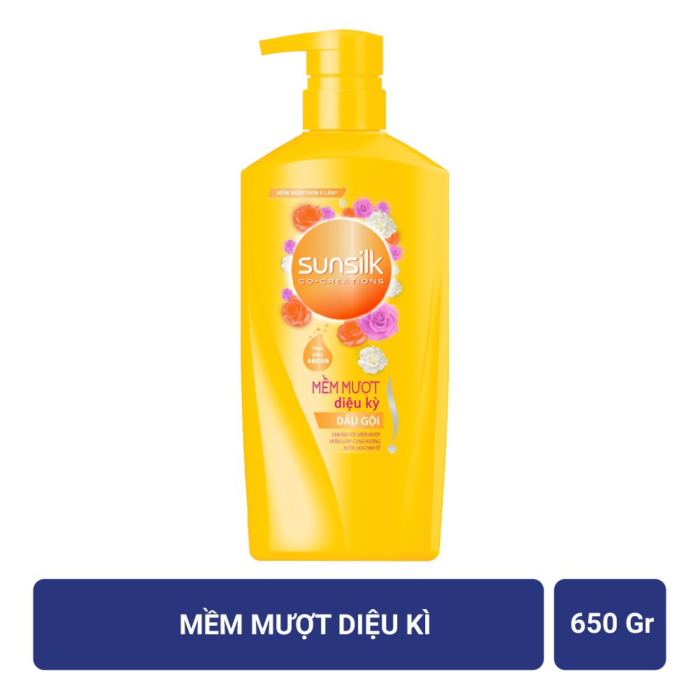 Dầu gội Sunsilk 650g óng mượt rạng ngời