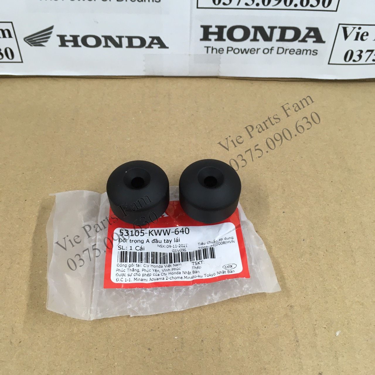 Cặp gù tay lái xe Wave S110, RS110, RSX110, hàng din Honda mới 100%