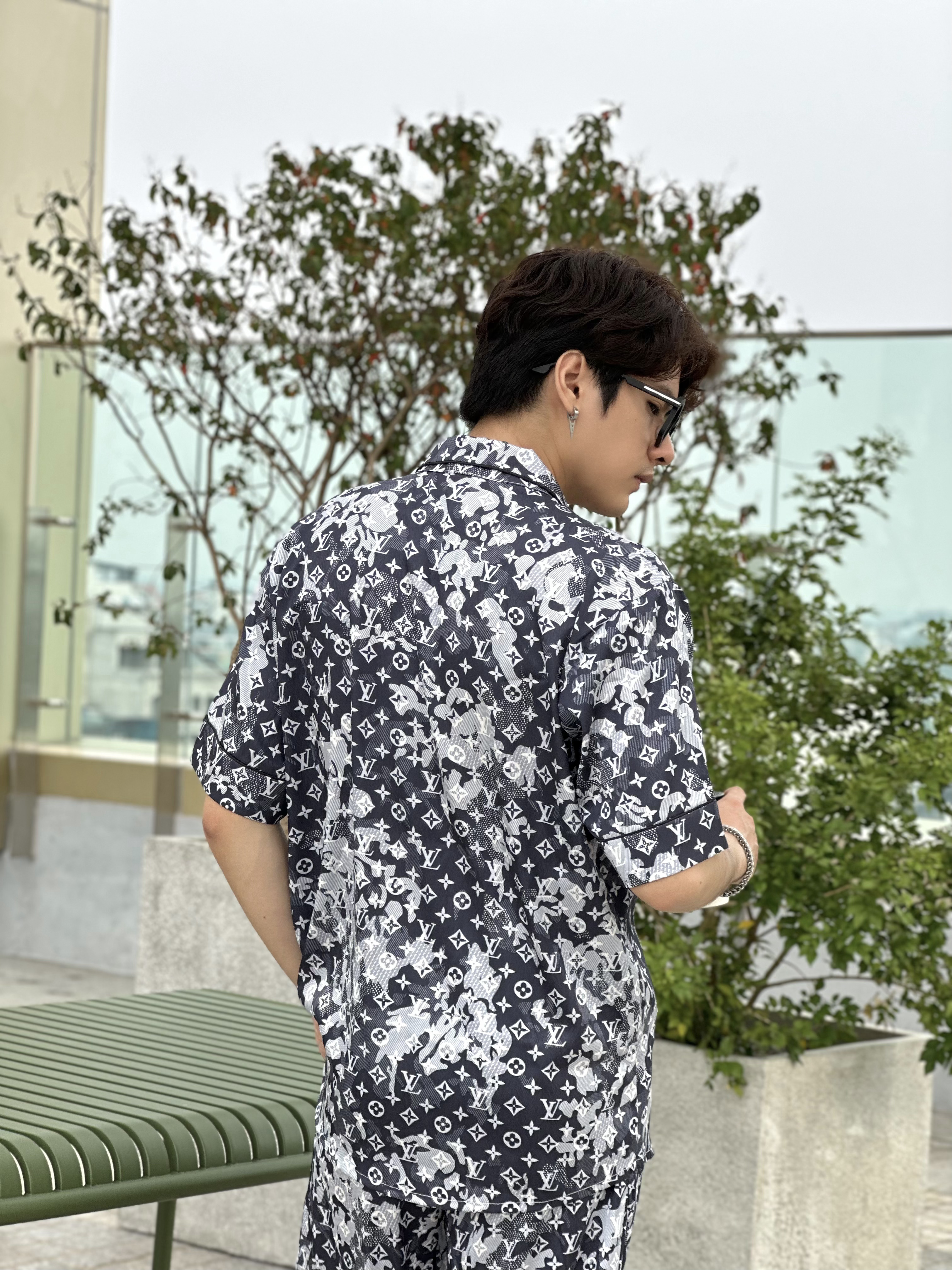 Đồ ngủ nam Pijama lụa xước cao cấp LVL01