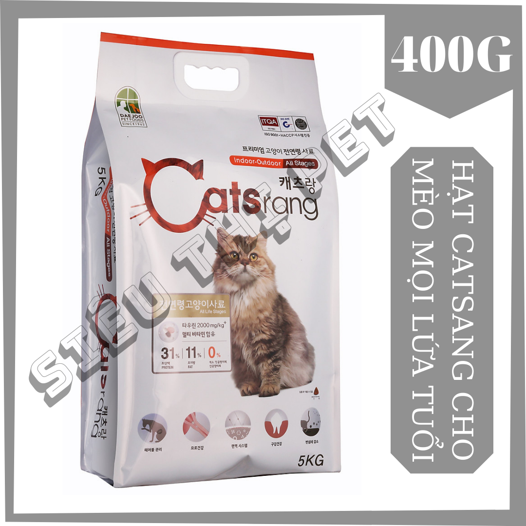 ( KHUYẾN MÃI ) Catsrang - Thức ăn hạt cho mèo mọi lứa tuổi 400GR
