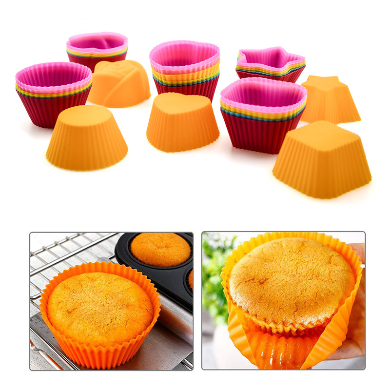 Khuôn Silicon Cupcake Tròn 7cm