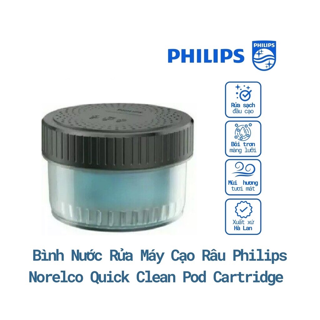 Philips Quick Clean Pod Cartridge, Philips Shaver Cleaner, Capacity 160ml
