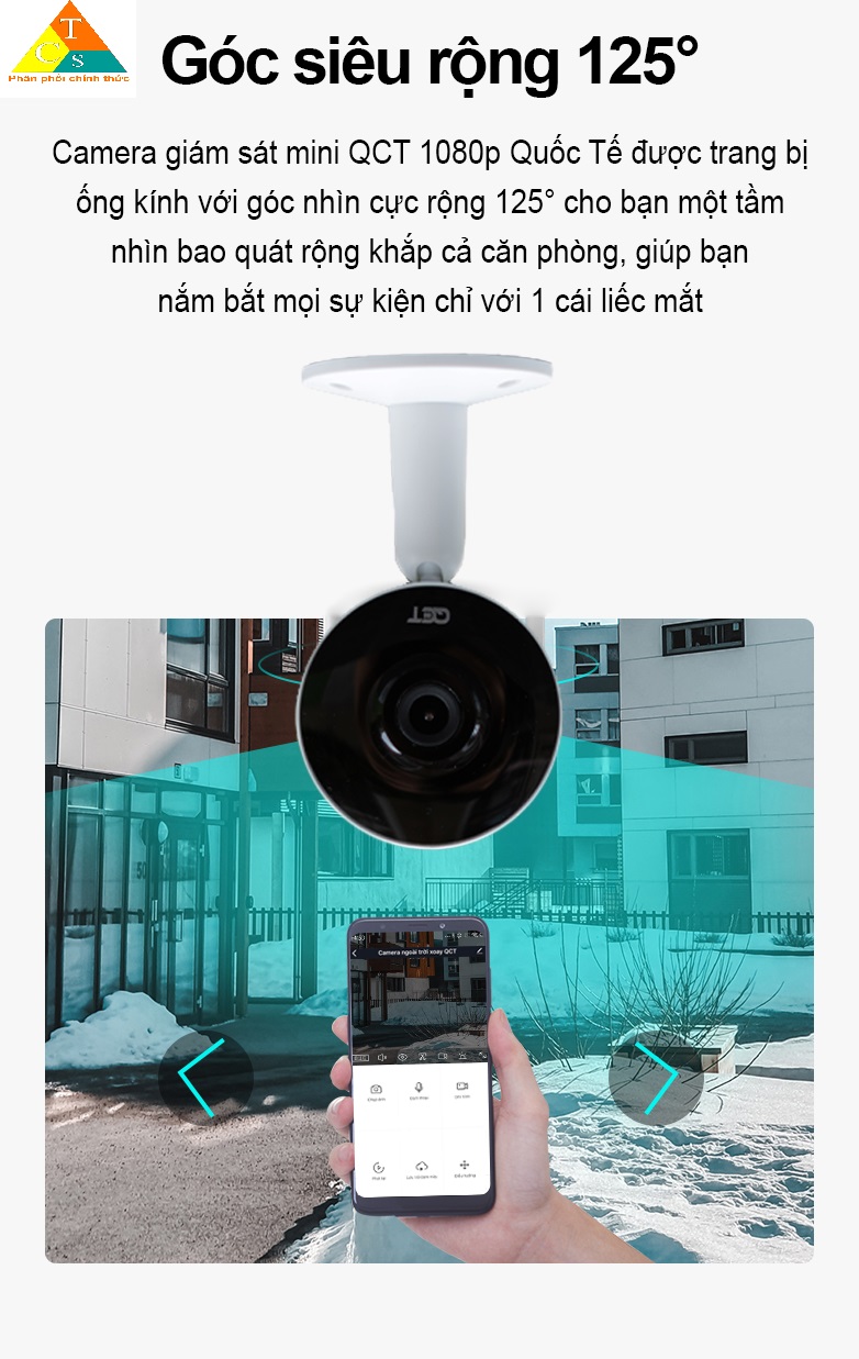 Camera giám sát mini QCT gen2 1080p quốc tế