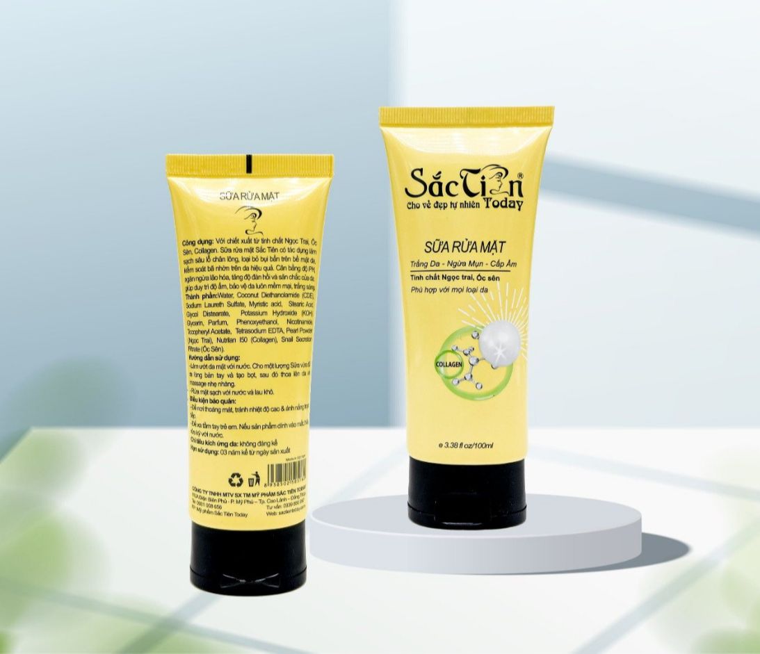 Combo  2 Sữa Rửa Mặt Trắng Da Sắc Tiên Today 100ml/tuýp