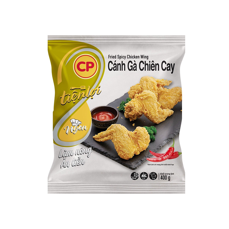 Cánh Gà CP Chiên Giòn Vị Cay 400Gr