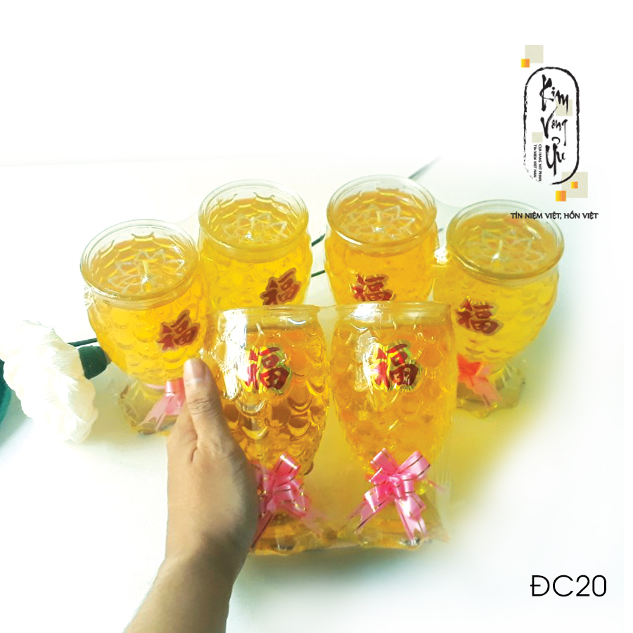Đèn cầy ly cúng Cá Lớn ĐC20 cao 13.5 cm (Giá một cặp)