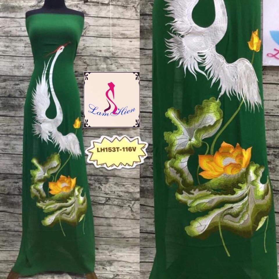 Vải áo dài thêu cao cấp LH153