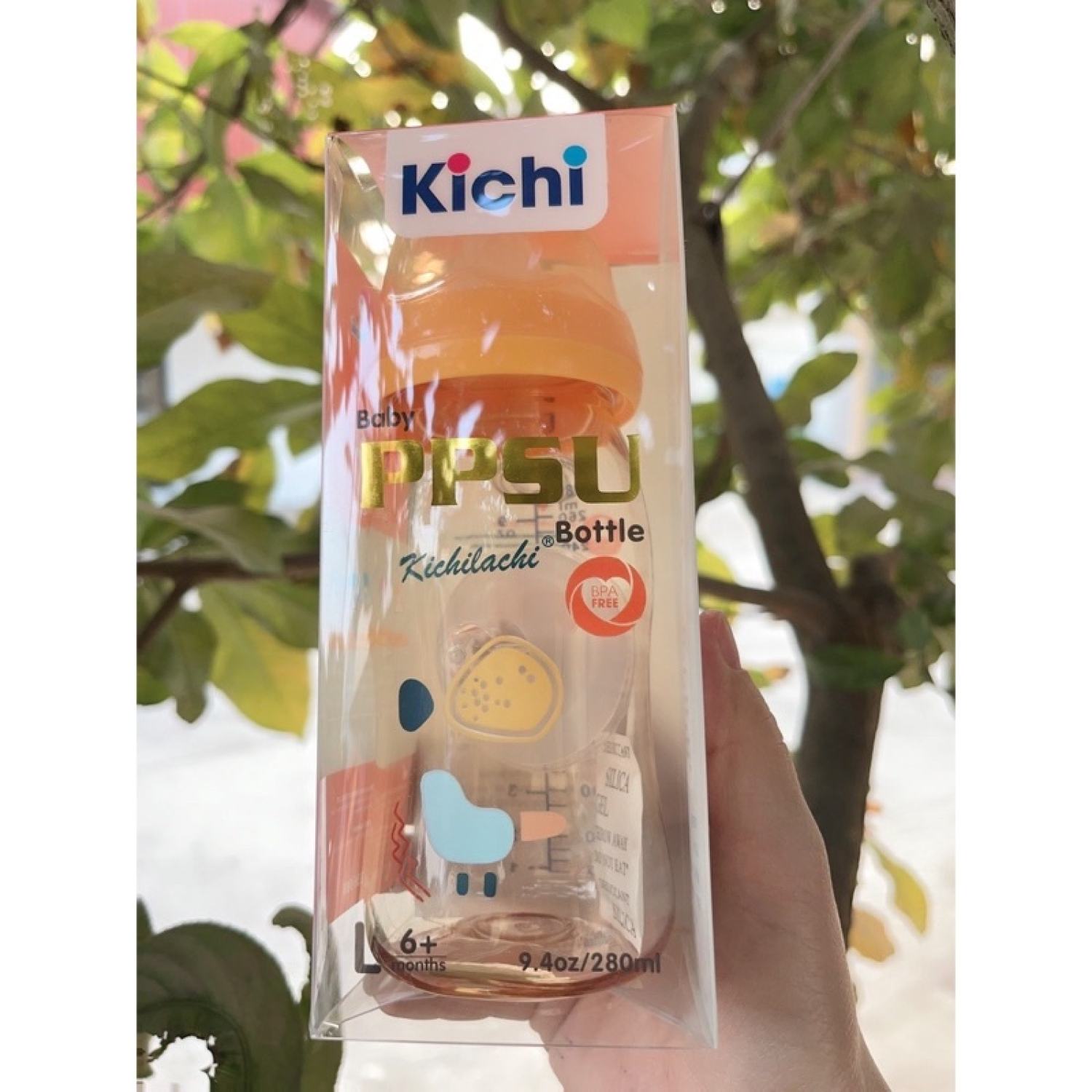 Bình Sữa Kichilachi PPSU Cổ Rộng 160/280ml Núm Ti Siêu Mềm