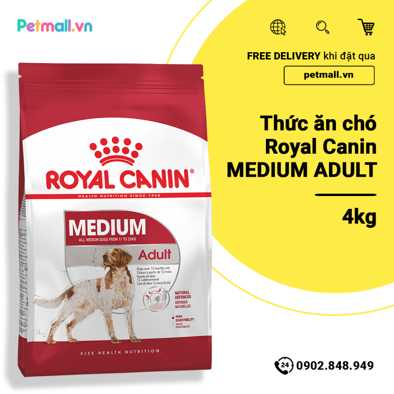 Thức ăn chó Royal Canin MEDIUM ADULT 4kg