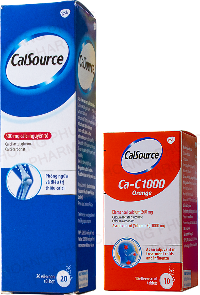 Dòng Calsource Hằng Ngày Dạng Viên Sủi Loại (Calsource và Calsource C)