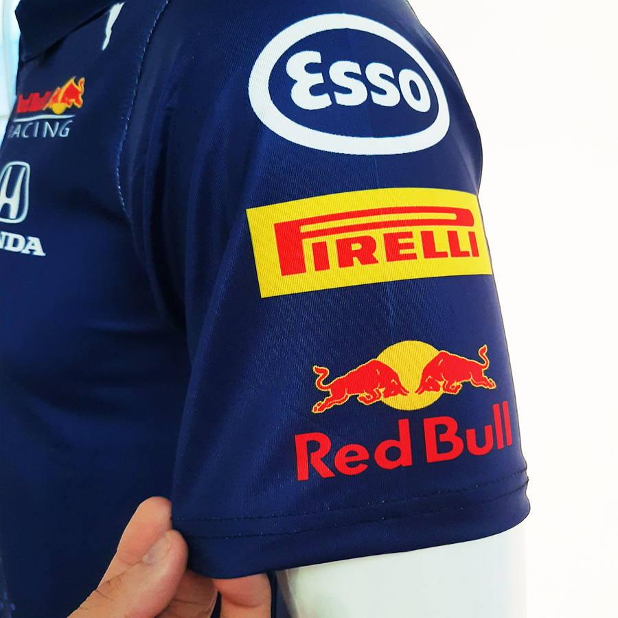 Áo thun nam có cổ tem xe RedBull
