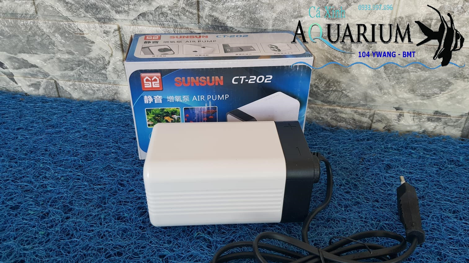 Máy sục oxy cho bể cá SUNSUN CT - 202 siêu êm