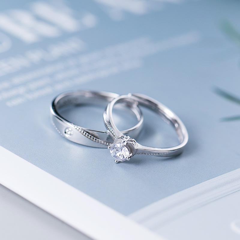 Nhẫn Cặp Đôi Tình Yêu, Nhẫn Đôi Bạc Nam Nữ Freesize, Tuỳ Chỉnh Size Linh Hoạt, Kèm Hộp, Nhẫn Bạc Nam Nữ Bán Lẻ Theo Chiếc - ND2521 - NHẪN ĐÔI