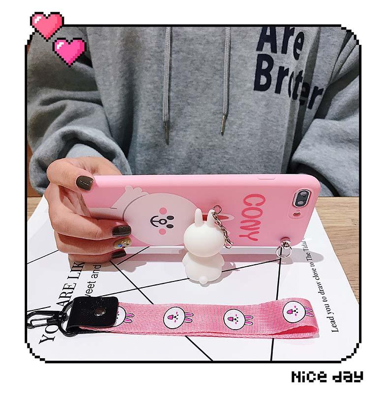 ỐP LƯNG IPHONE HÌNH THỎ ( Tặng Dây Đeo Tay + giá đỡ ) 6/6s/6plus/7/8s /7plus/8plus/X/Xs/XsMax