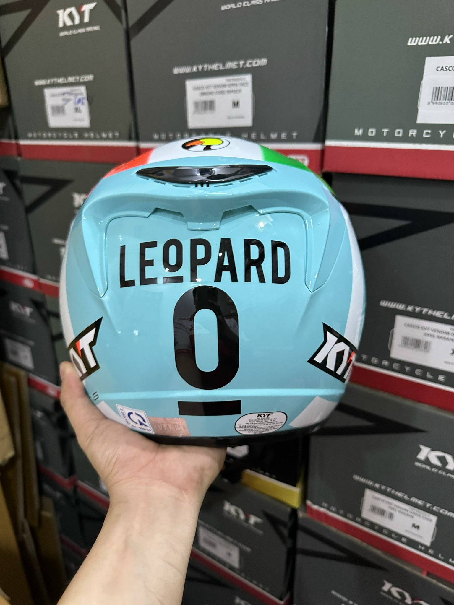 Mũ bảo hiểm KYT 3/4 Venom Leopard