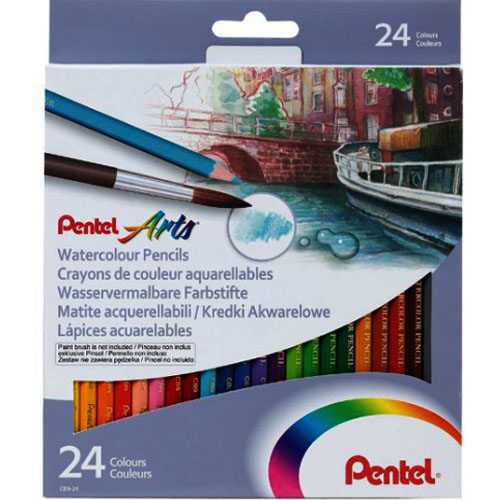 Bút Chì Màu Nước Cao Cấp Nhật Bản Pentel CB9 Với 12/24/36 Màu Cho Bạn Lựa Chọn, Chất Chì Mềm, Dễ Tán, Dễ Pha Trộn Màu