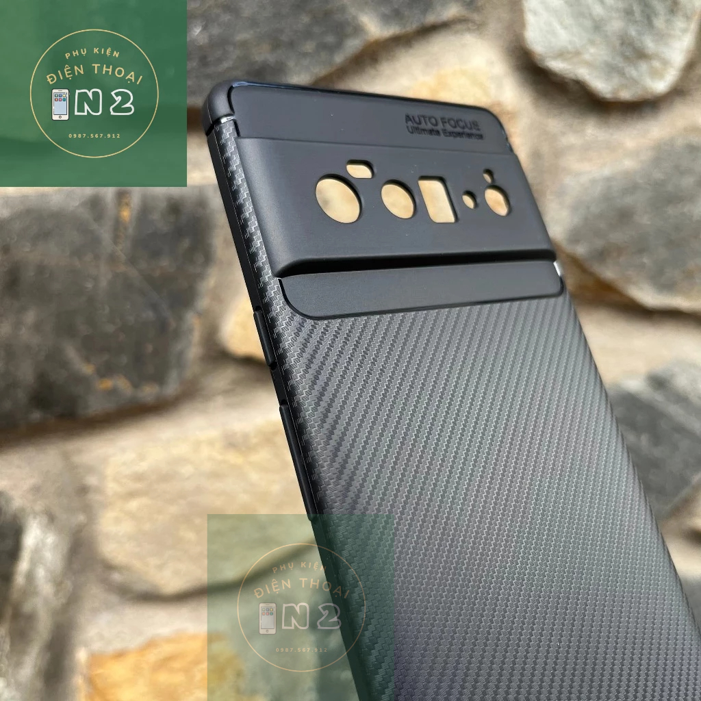(Ảnh Thật) Ốp Lưng Chống Sốc Vân Carbon Google Pixel 6 Pro Bảo Vệ Camera