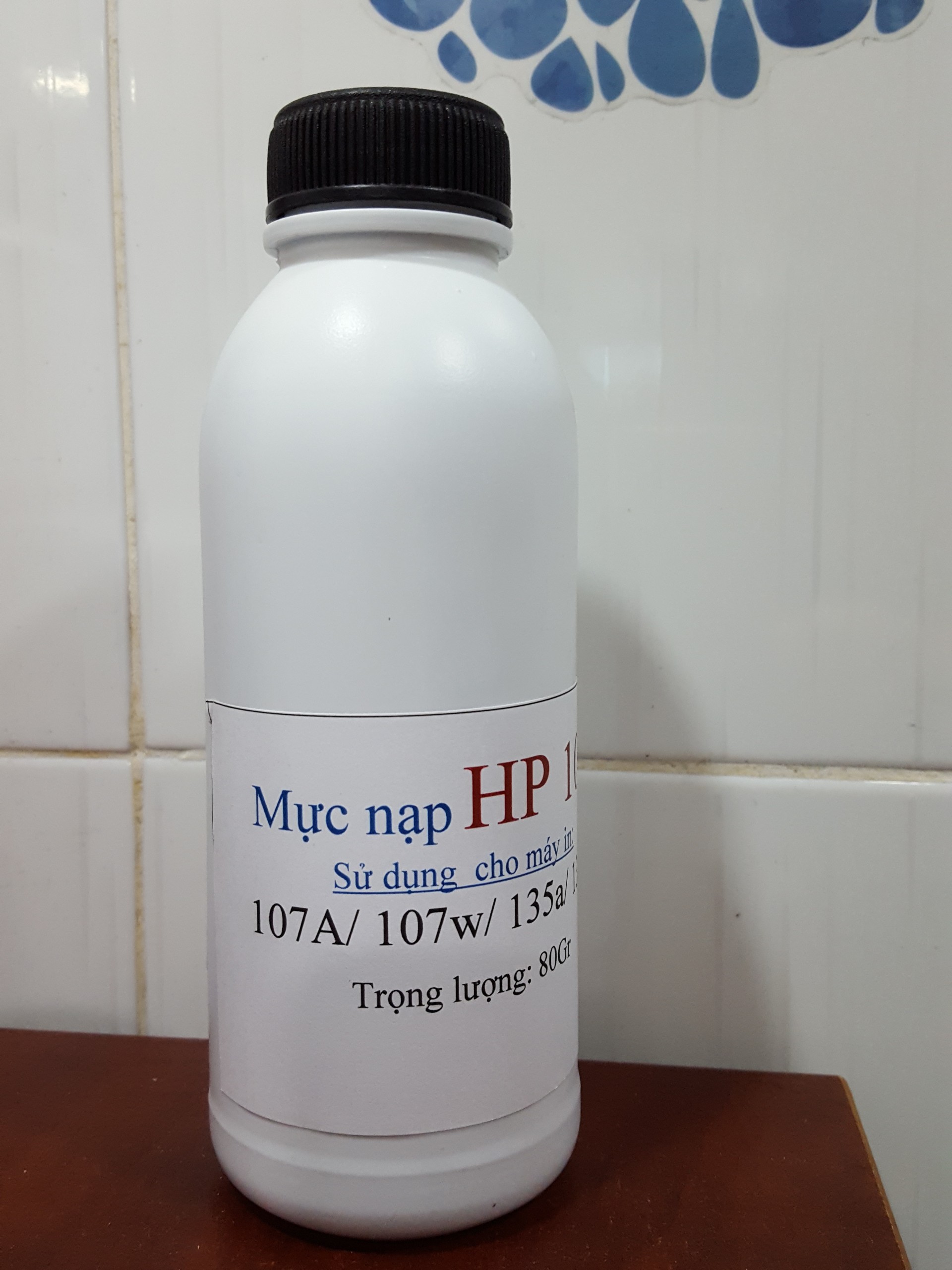 combo 2 chai Mực đổ HP 107w (80g) nạp cho Hộp mực máy in HP 107a/ 107w/ 135a/ 135w