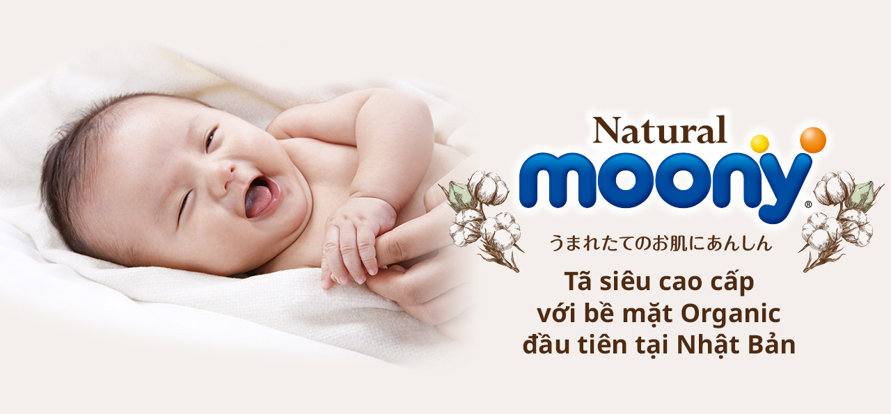 Tã/bỉm dán/quần Moony Natural