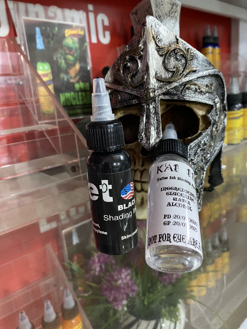 [ QUÀ TẶNG KÈM ] Mực xăm Đen JET Back.30ml tặng kèm nước pha mực kaidi