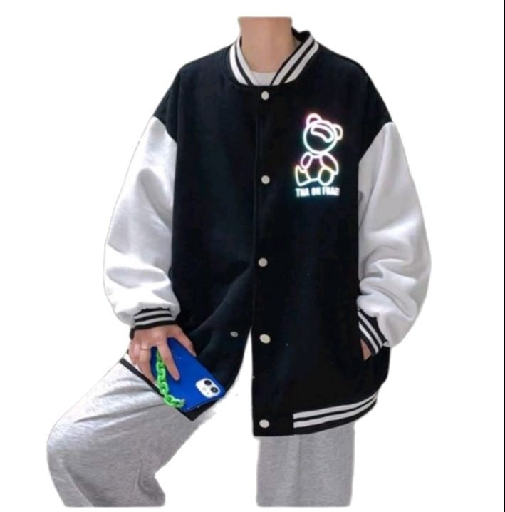 ÁO NỈ BOMBER GẤU PHẢN QUANG NAM NỮ
