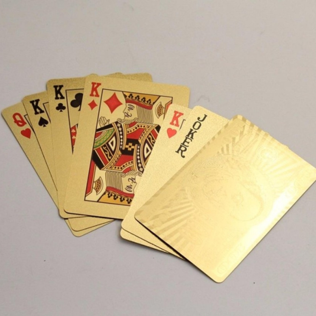 Bộ bài nhựa mạ vàng / bạc Golden Foil Playing Cards