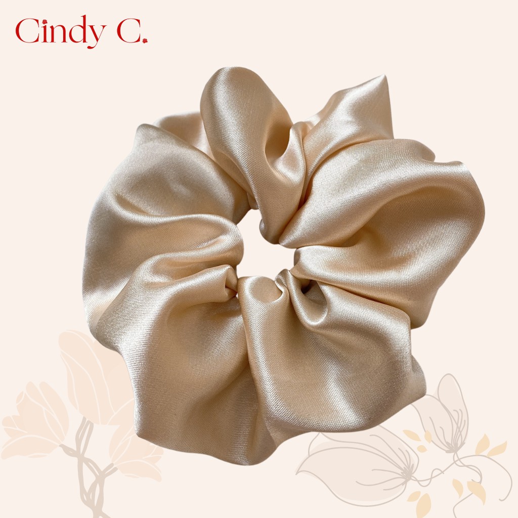 [Mã BMLTA50 giảm đến 50K đơn 99K] Dây buộc tóc scrunchies CINDY C Chất Liệu Lụa Cao Cấp kiểu dáng Basic S21846