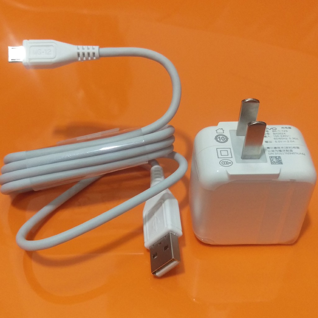 COMBO Bộ củ + cáp sạc Vivo 5V-2A Zin