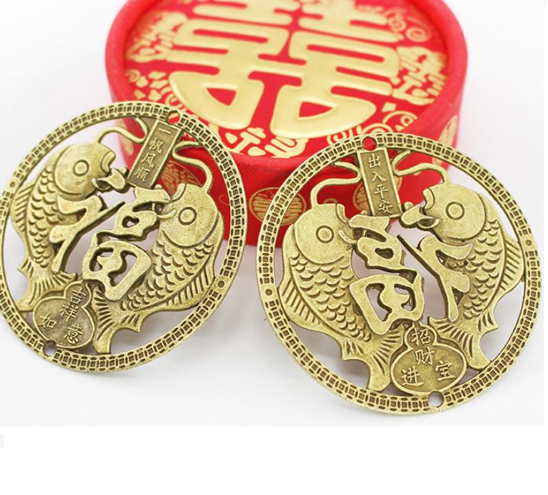 Set 2 Đồng Xu Cặp Cá Chép Phong Thủy
