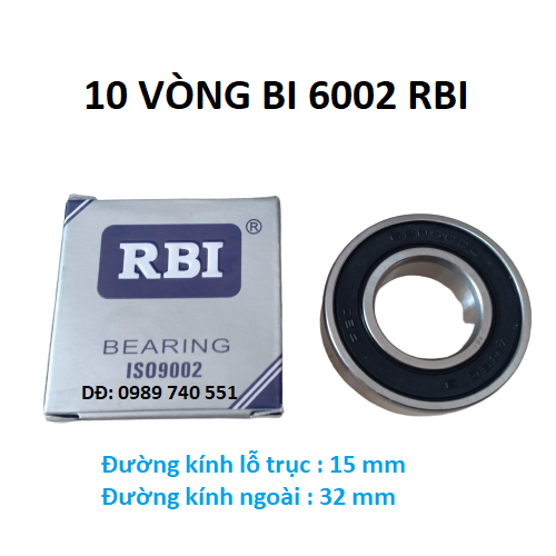 10 Vòng bi 6002 RBI -chất lượng cao