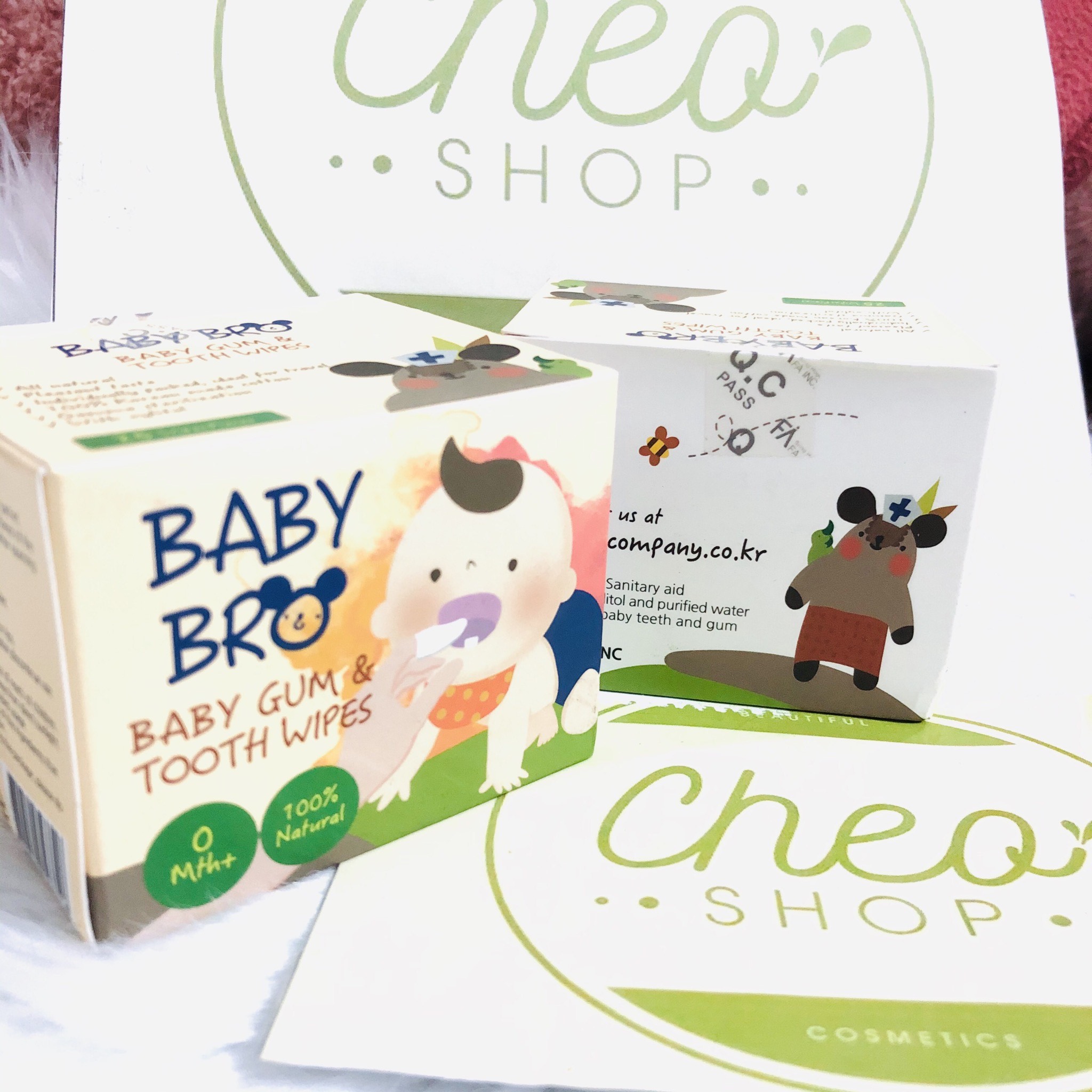 [HCM]Gạc rơ lưỡi /lau răng Baby Bro Hàn Quốc