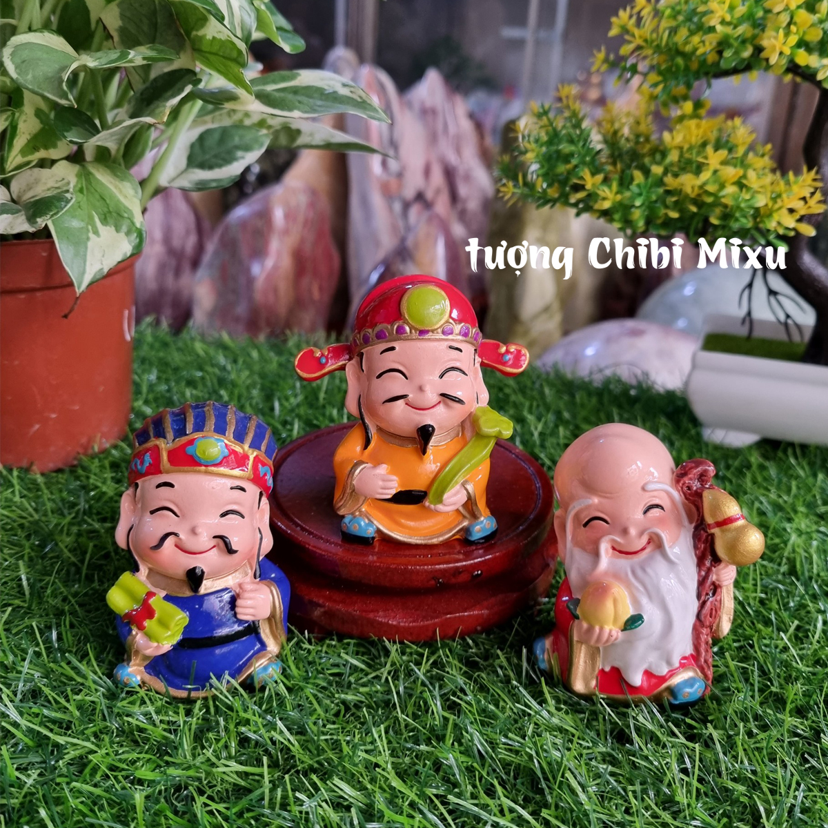 Bộ 03 tượng Tam Đa Phúc Lộc Thọ size 7cm