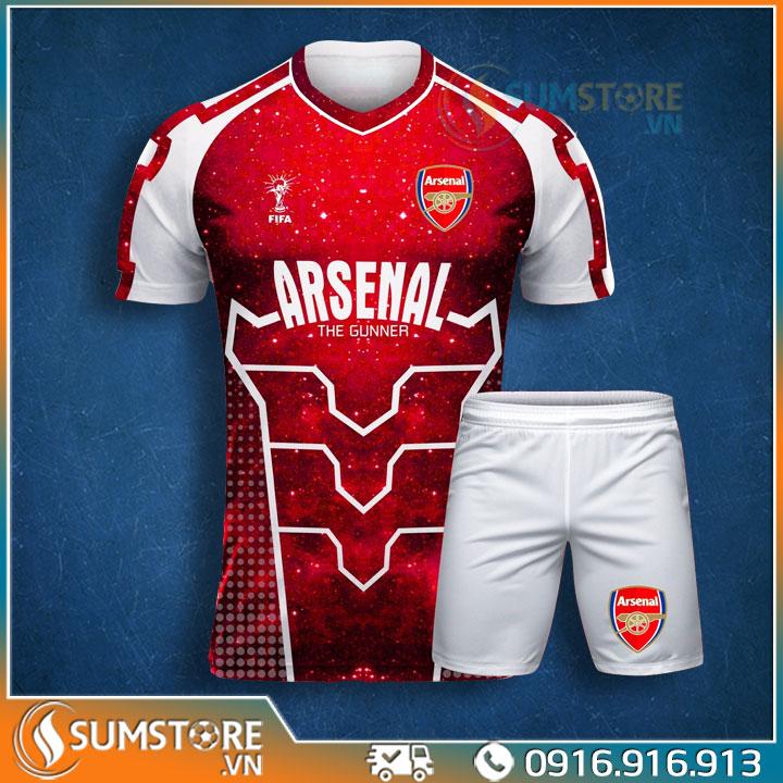 [HCM]Áo Thể Thao Đá Bóng Cao Cấp - CLB Arsenal Galaxy - Thun Thái 4 Chiều