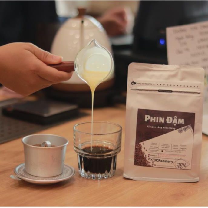Cốc đong cà phê thủy tinh cán gỗ 3C ROASTERY 100ml