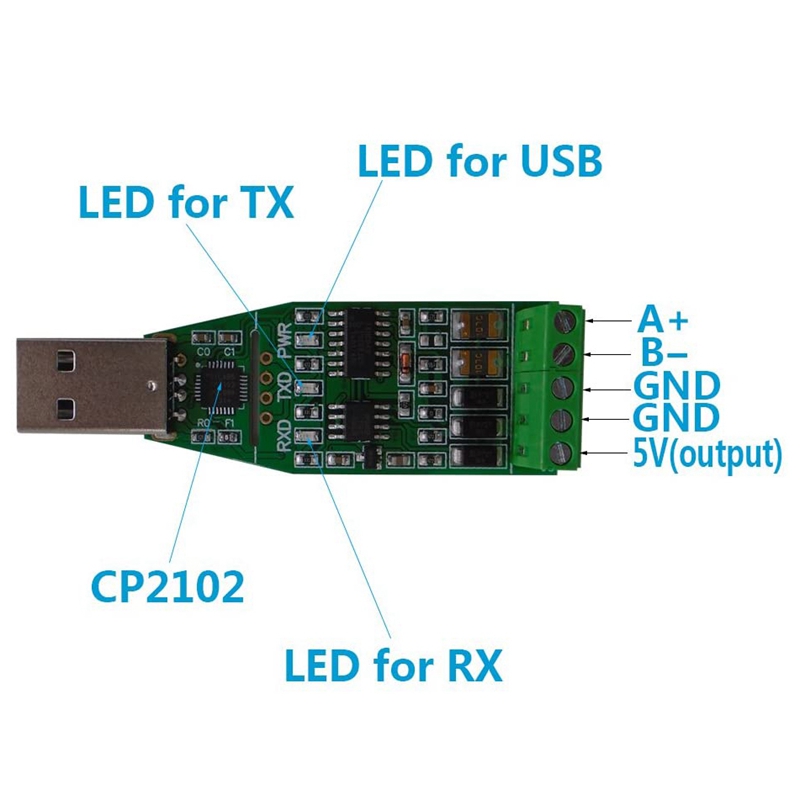 USB to RS485 Communication Module Bidirectional Half-Duplex Serial Line Converter