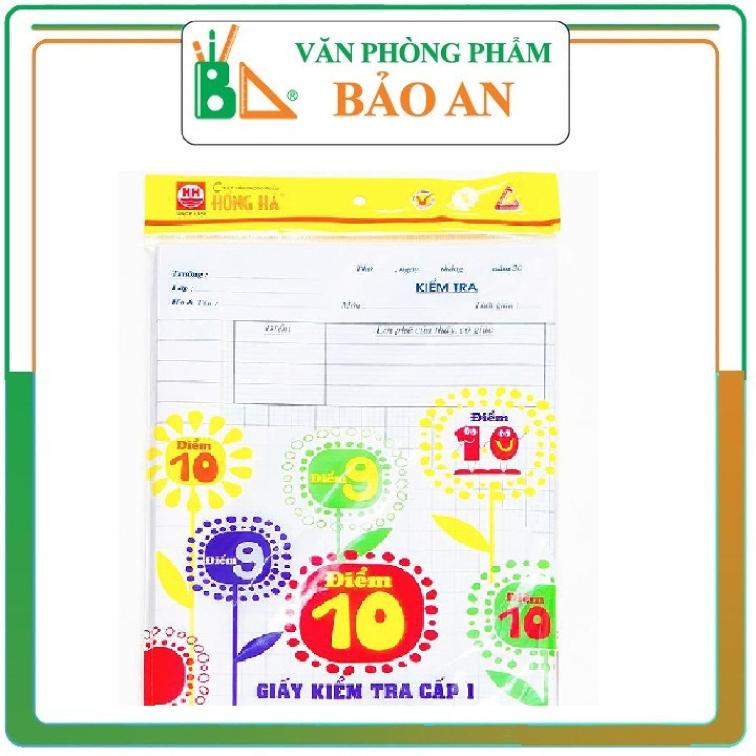 Giấy kiểm tra hồng hà 4 ôly 4919