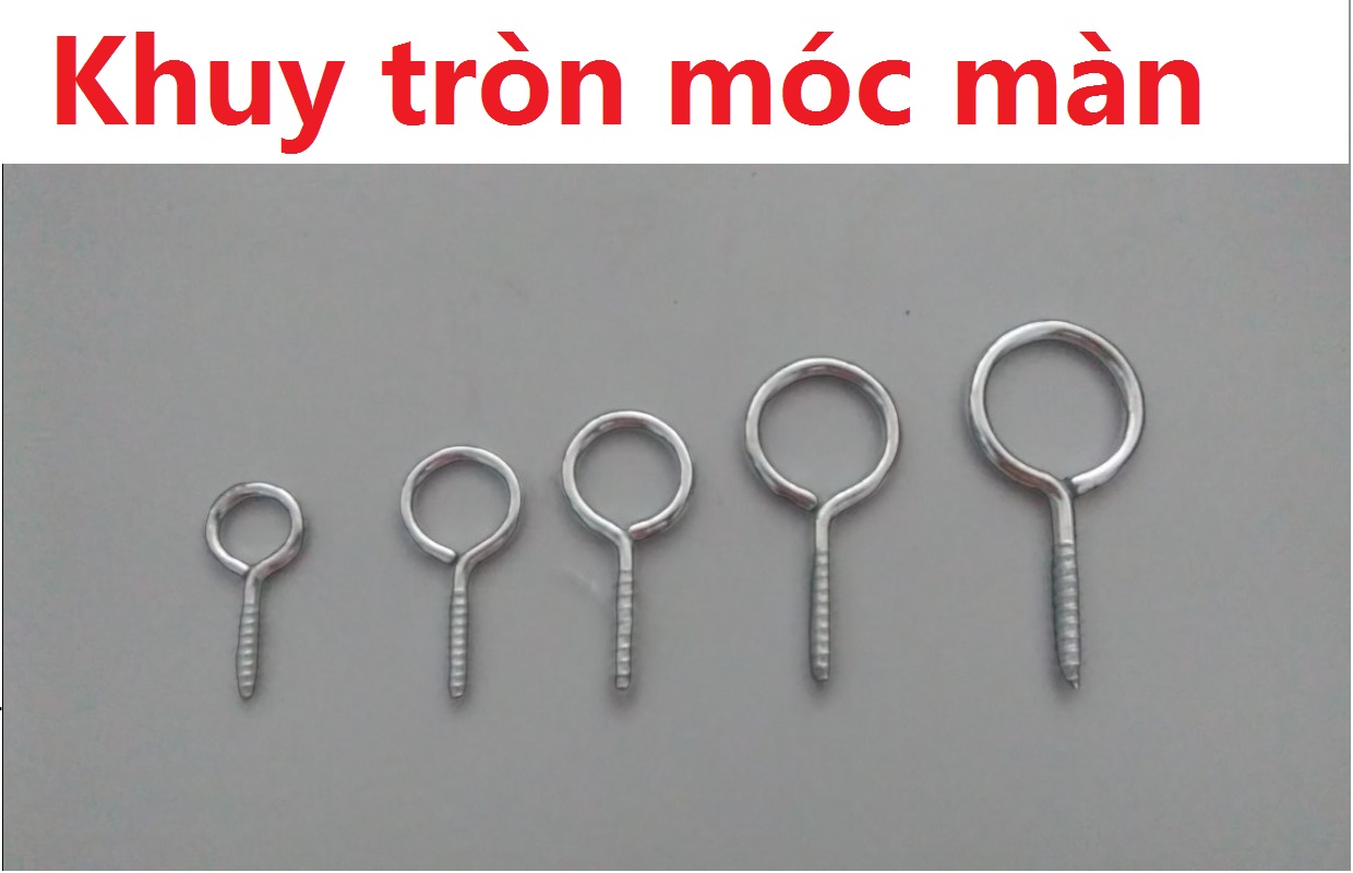 Khuy tròn, chân khuy, vít móc màn tròn