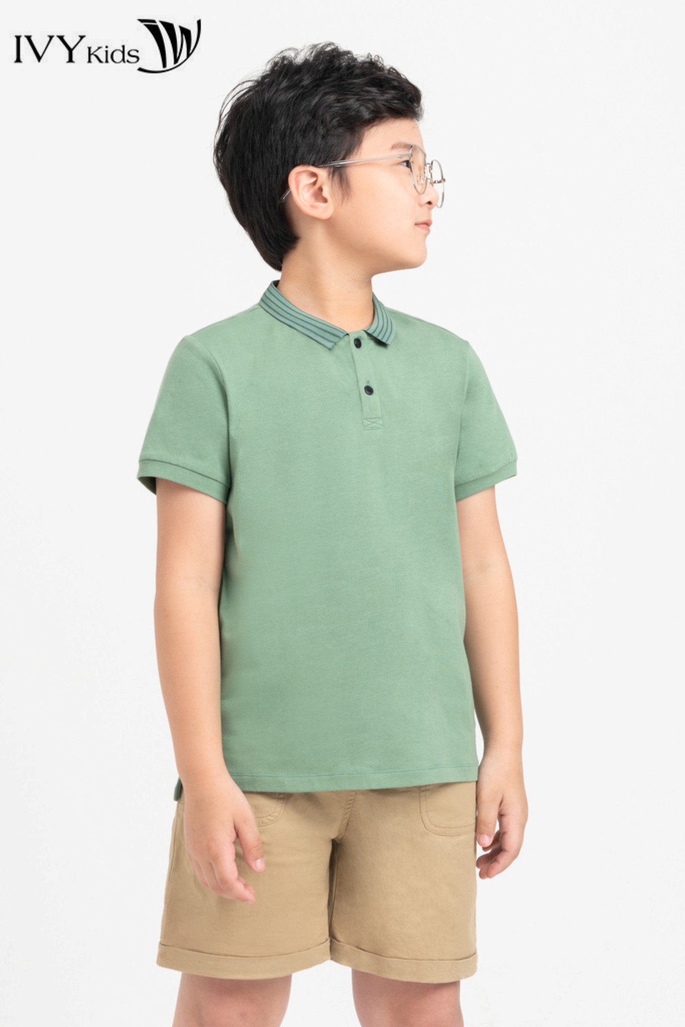 Áo polo bé trai in họa tiết ivy moda ms 57k1521