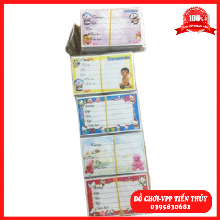 ❤️❤️hot sale❤️❤️sét 100 nhãn vở hoạt hình có keo dán