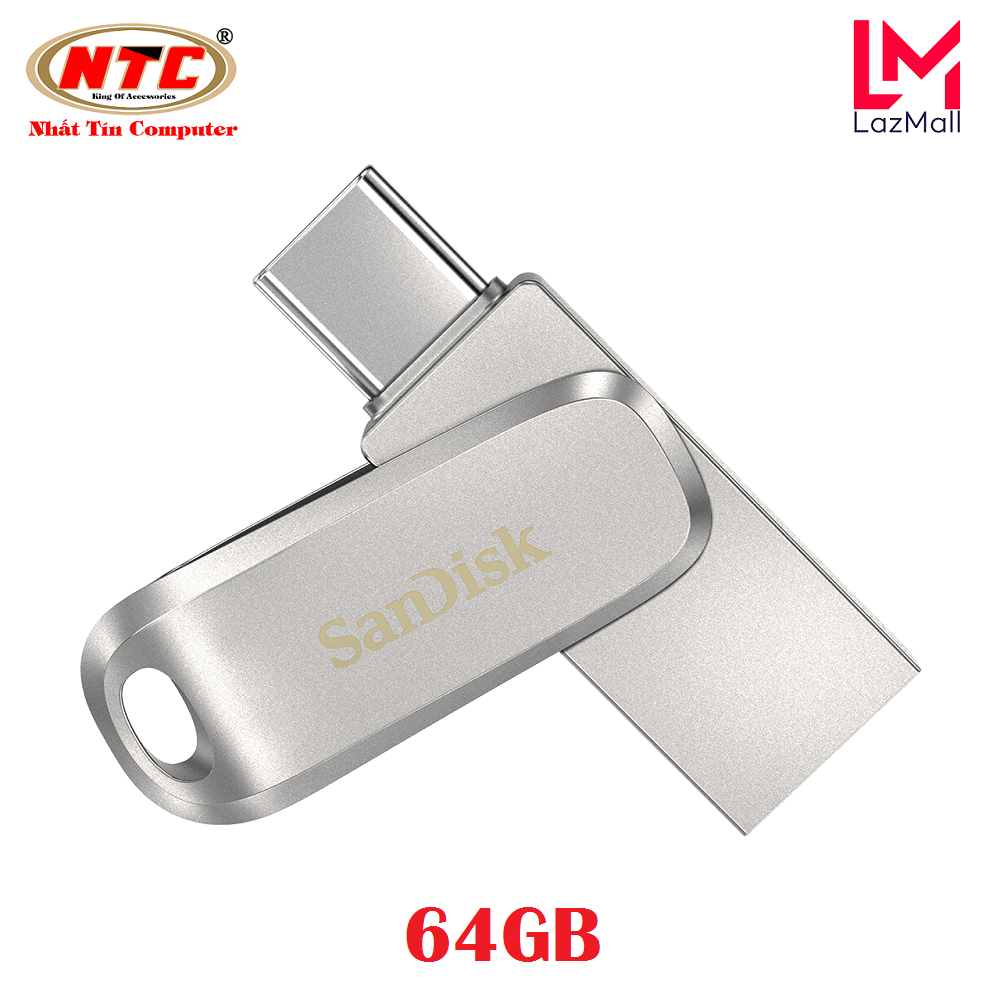 Usb otg sandisk ultra dual drive luxe usb type-c 3.1 64gb 150mb/s - vỏ kim loại cao cấp - nhat tin authorised store