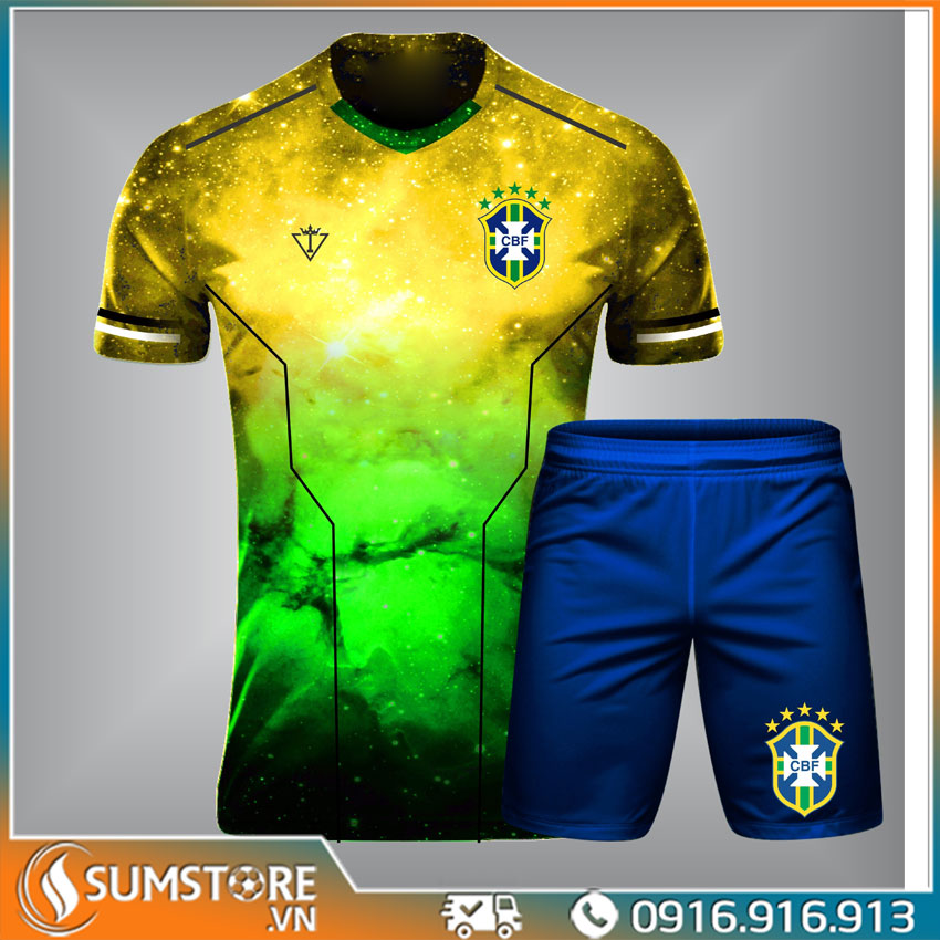 Áo bóng đá clb brazil vàng độc lạ - đồ đá banh cao cấp 2023