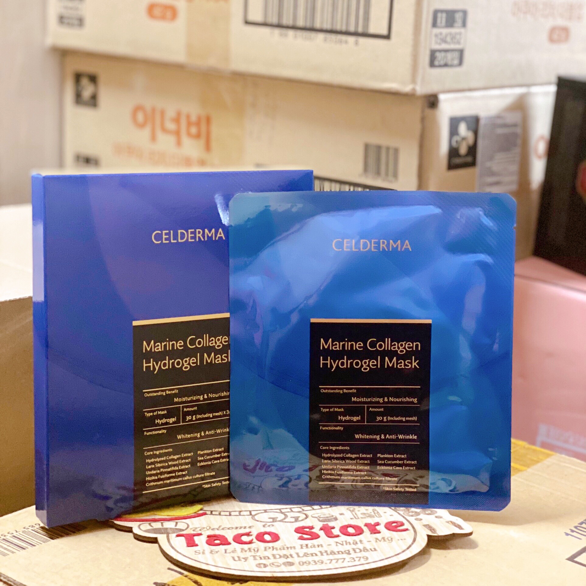 Mặt Nạ Thạch Celderma Marine Collagen Hydrogel Mask (Miếng)